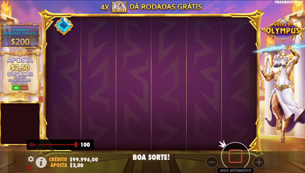 Ganhos de Gates of Olympus em cascata